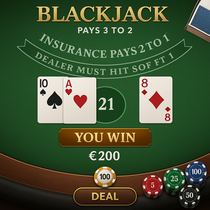 Wonaco - Blackjack Table Game - Classic Casino Card Game